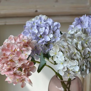 High Quality Indoor Wedding <b>Decoration</b> Artificial Flower Single Branch Silk Cloth Hydrangea for Valentines Day - Product Image 4