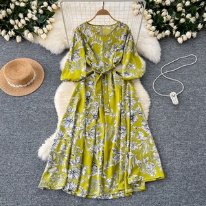 Nouvelles robes de printemps et d'automne imprimées vintage à la mode - Product Image 6