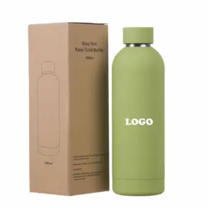 500ml thermo eco amigável vácuo metal bebida garrafa de água isolada aço inoxidável com logotipo personalizado