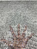 Tissu à paillettes brodé soluble dans l'eau de 7mm avec des techniques tricotées de conception de corde creuse pour les accessoires de robes de mariée pour les filles