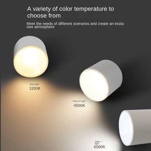 Foco LED Cilíndrico Blanco Minimalista, Regulable, SMD, de Superficie, Redondo, Sin Techo, Moderno - Product Image 4