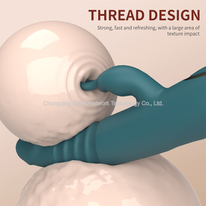 Consolador eléctrico retráctil, vibrador femenino, masajeador de silicona de doble cabeza, juguetes de masturbación para adultos, vibromasseur - Product Image 2