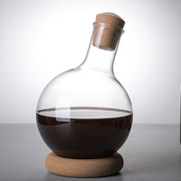 Carafe à vin rouge en verre de luxe léger en gros, avec séparateur, design minimaliste, fabriqué en Chine