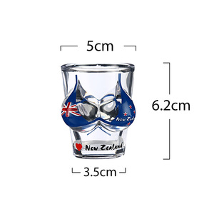 Logo personnalisé imprimé en gros Grèce Grenade Italie Panama souvenirs touristiques bikini verre à liqueur pour le <span class=keywords><strong>vin</strong></span> - Product Image 2