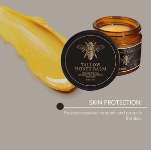 Tallow honey balm Grass-Fed Beef Tallow Balm with Raw Honey Beef Tallow for Skin Whipped Tallow Honey Balm for <b>Face</b> Moisturizer - Product Image 3