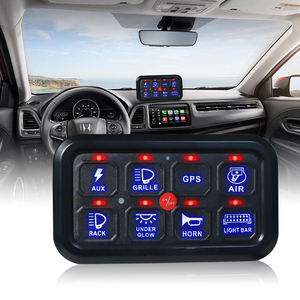Panel de interruptores de 8 bandas con caja de control de circuito-Universal para barcos, SUV, ATV, UTV, camiones 4x4-Panel de interruptores LED todoterreno de 12V/24V - Product Image 3