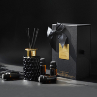 Diffuseur de baguettes d'huiles essentielles parfumées, boîte-cadeau, vente en gros, décoration pour salle de parfum de maison, fleurs séchées, vente en gros,