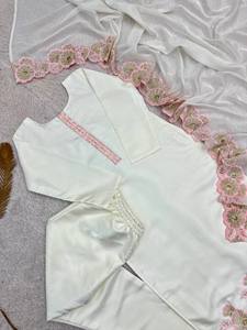 Hermosa nueva colección de moda: Conjunto de 3 piezas con Kurti largo elegante, pantalón y hermosa dupatta, ideal para bodas, fiestas y festivales. - Product Image 2