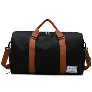 Vintage Contrast Strap Sports Duffel <b>Bag</b> Large Capacity Gym <b>Bag</b> Portable Weekend Overnight Travel Handbag With Detachable - Product Image 1
