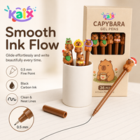 KAIX Stylos Gel Personnalisés avec Logo OEM, Ensembles de Stylos Gel Capybara 0,5 mm à Encre Noire, Stylos Gel Cartoon pour Cadeaux Scolaires