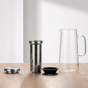 Đá thả lạnh Brew nồi cà phê cao Borosilicate nồi nhà quy mô cà phê nồi thép không gỉ Lọc lạnh Brew cà phê Maker - Product Image 5