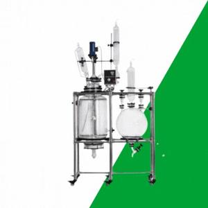 Réacteur en verre double couche-Réacteur en verre cryogénique 80C 30L avec refroidissement à l'azote liquide-Synthèse organique à basse température - Product Image 3