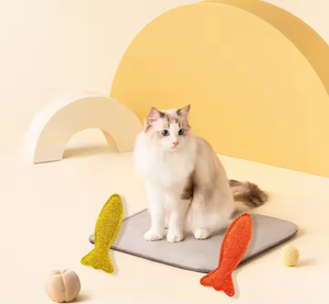 Juguete Natural de Fibra Vegetal Comestible para Mascotas, Juguete para Perros para Masticar y Limpiar los Dientes, Simulación de Pez con Hierba Gatera - Product Image 4