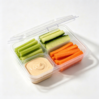 Barquette à fruits en blister personnalisée, fabriquée sur mesure, rectangulaire, en PET de qualité alimentaire, boîte à fruits frais, conteneur à salade préemballé pour la vente en gros