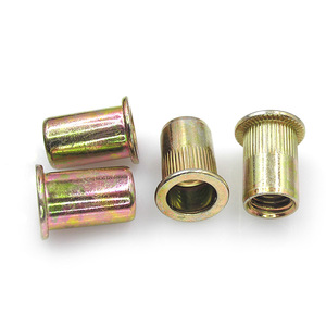 Écrous à riveter moletés Roccps M3 M4 M5 M6 M8 M10 M12, zingués, à filetage métrique, pour la construction - Product Image 1