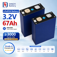 بطارية ليثيوم فوسفات الحديد (LiFePO4) منشورية 3.2 فولت 67 أمبير ساعة، 6000+ دورة شحن، درجة A+، خلية LFP لبطارية ليثيوم فوسفات الحديد بسعة 16 كيلو واط ساعة