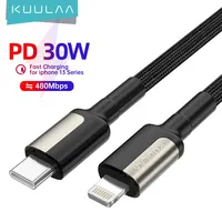 KUULAA פ"ד 30W USB C כבל עבור iPhone 13 12 פרו מקסימום תשלום מהיר עבור iPhone מטען מהיר טעינה נתונים כבל