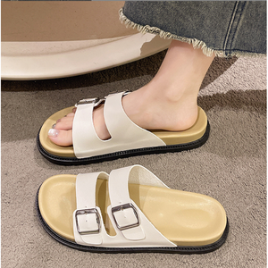 Sandales compensées plates à bout ouvert pour femmes, nouveau design, respirantes, semelle souple, chaussures à plateforme pour l'été - Product Image 4