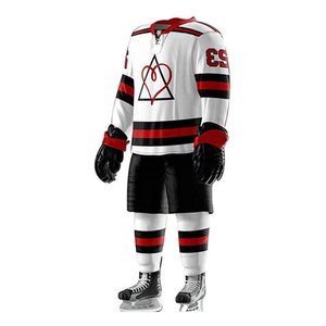 Venta al por Mayor de Camisetas de Hockey sobre Hielo Deportivas Transpirables con Costuras Superiores y Número de Todos los Equipos, la Mejor Calidad - Product Image 6
