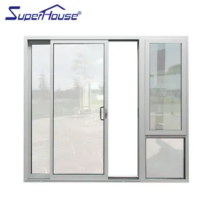 Superhouse FPA customize NOA hurricane proof gate aluminium alloy sliding door with chain awning window