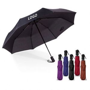 Parapluie Moderne Personnalisé Anti-UV Pliant en Trois Volets Entièrement Automatique Imperméable Coupe-Vent en Alliage d'Aluminium à 8 Baleines 210T – Grande Vente - Product Image 1