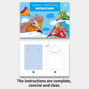 Vente flash - Jeu d'<span class=keywords><strong>origami</strong></span> d'avion à faire soi-même pour enfants, papier pliable 3D simple face - Product Image 4