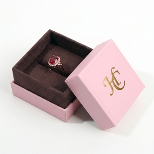 Premium Velvet Insert <b>Ring</b> Box Wholesale Jewelry Case Manufacturer Custom Logo Two-piece Rigid Cardboard Gift Packaging Supplier - Product Image 1