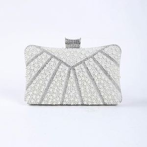 手工装饰设计师派对闪亮化妆水晶定制包金属舞会钻石肩带手提包水钻包手拿包 - Product Image 1