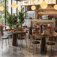 Großhandel Moderne Kommerzielle Café- und Kaffeehausmöbel Tisch- und Stuhlsets Modulare Restaurant-Esstische und -Stühle Guter Preis