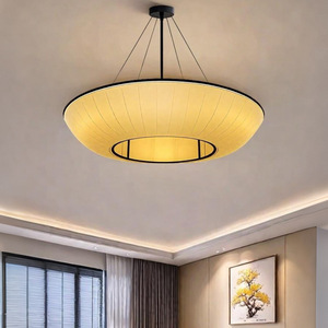 Lustre rond de style chinois à LED, diamètre 50cm 60cm 80cm 100cm, pour salon, salon de thé, restaurant, hôtel - Product Image 2