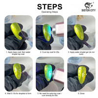 Gel de finition effet goutte d'eau cristallin brillant de haute qualité, sans besoin de peinture, effet 3D naturel, gel de finition A&B pour ongles, à retirer par trempage