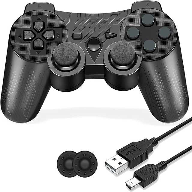 OEM Black Technology P303B Wireless for USB Game Controller with Dual Vibration and Axis for PC/P2/P3