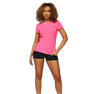 Camiseta Deportiva de Manga Corta para Mujer, Verano, 100% Poliéster, Transpirable, de Secado Rápido, Tejido Catiónico, Ligera, para Yoga, Ejercicio y Running - Product Image 1
