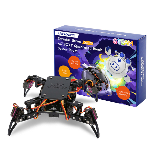 ACEBOTT Scientific Robot Toy for Arduino Bionic Quadruped Spider Explorer Kit Multi-function DIY Building Smart Toys