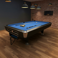 Table de billard de luxe en bois massif de 9 pieds avec plateau en ardoise, option tennis de table, qualité tournoi, pour usage domestique et commercial