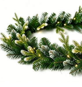 <span class=keywords><strong>Guirlande</strong></span> de Noël avec lumières LED, aiguilles de pin floquées, verdure artificielle pour cheminée, escalier, décoration de fêtes, durable et réutilisable - Product Image 4