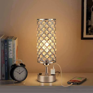 Nordic Light Luxury Personalized Metal Bedroom Bedhead Study Designer Home Desk <strong>Lamp</strong> LED <strong>Charging</strong> and Plug in Dual Purpose <strong>Lamp</strong> - Product Image 1