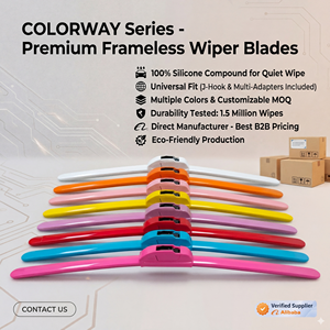 Essuie-glaces LELION pour pare-brise avant de voiture, série COLORWAY, universel, 12-28 pouces, lame d'essuie-glace bleue - Product Image 3