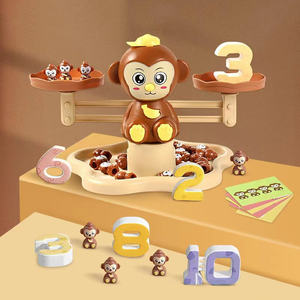 Các mặt hàng mẫu giáo khỉ đếm kỹ thuật số trò chơi âm nhạc đèn cân bằng quy mô toán học Đồ chơi giáo dục - Product Image 5