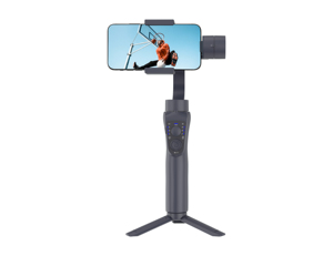 Stabilisateur de caméra portable et pliable pour smartphone 3-en-1 avec lumière LED magnétique à distance et suivi IA du visage - Product Image 2