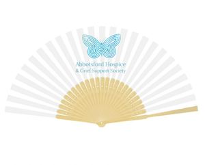 Abanico de Bambú con Diseño Personalizado, Impreso, con Mango de Plástico, para Regalo de Boda, Blanco, para Verano, Venta Directa de Fábrica, Promoción - Product Image 6