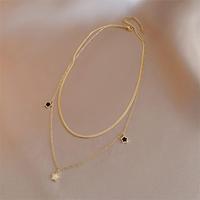 Ensemble collier et bracelet tendance en acier inoxydable plaqué or 18 carats avec pendentif coquillage pour femmes