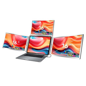 Idéal pour le trading boursier, moniteur d'ordinateur portable multi-écrans Magic 16 pouces, extension d'écran triple, moniteur portable quadruple, connexion par 1 câble - Product Image 1