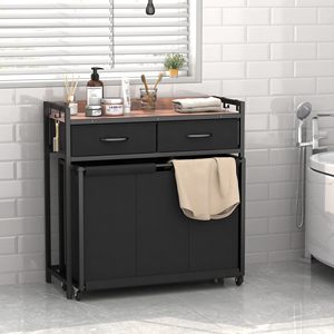 Suoernuo <span class=keywords><strong>bagno</strong></span> camera da letto 2 cassetti estraibili cesto <span class=keywords><strong>portabiancheria</strong></span> cesto <span class=keywords><strong>portabiancheria</strong></span> per lavanderia - Product Image 1