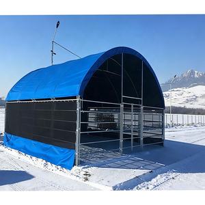 Tente d'élevage en tissu enduit de PVC avec structure en acier renforcé pour ferme commerciale, abri commercial pour bétail - Product Image 5