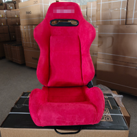 Vente directe d'usine, siège Recaro en fibre de carbone et daim, siège baquet Recaro avec rail coulissant, sièges baquet pour voiture
