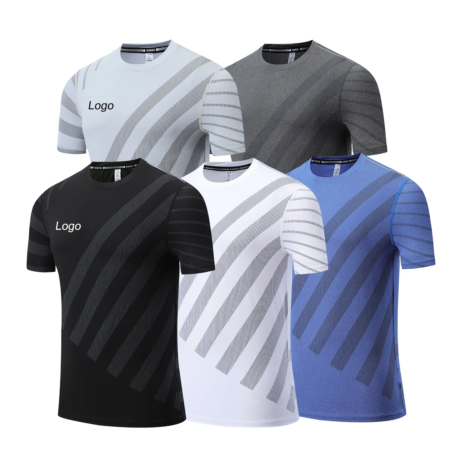 High-end customized LOGO printing the best price of fast drying breathable sports men's training clothing