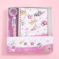 Y619 YUCHUAN MAI-F166 Kit de papeterie scolaire, design mignon de dinosaure de dessin animé, ensemble de stylos, carnet et agenda pour enfants