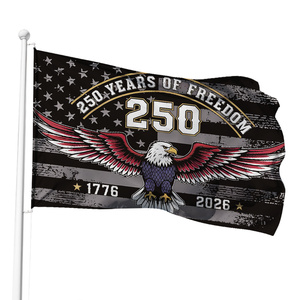 Bandiera per il 250° Anniversario degli Stati Uniti, 3x5 Piedi, Design Mappa USA 1776-2026, Decorazione Patriottica per Esterni - Product Image 2