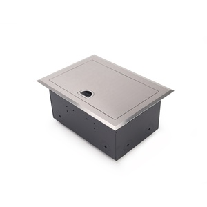Flush Mount Waterproof Electrical Floor <b>Box</b> with <b>Soft</b> Closing Lid for Neat Cable Management - Product Image 2